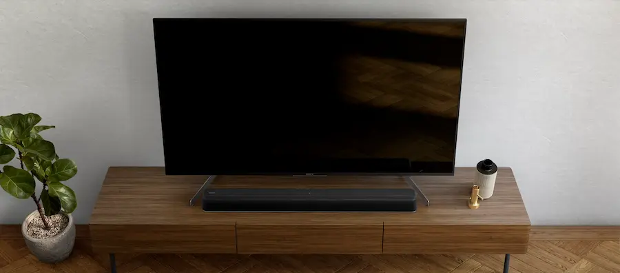 Barre de son Sony ht-x8500 sur un meuble TV